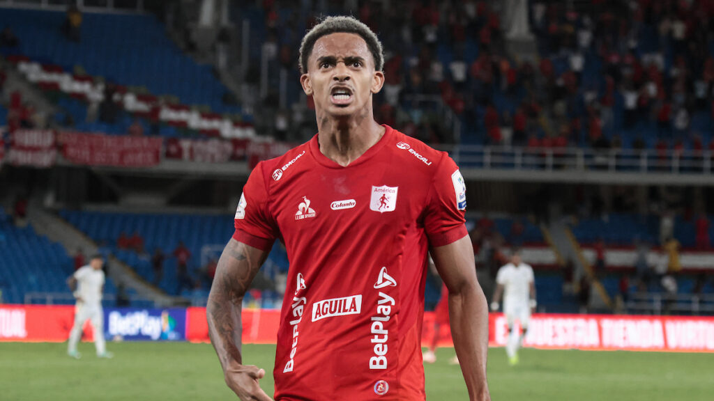 Dylan Borrero, en un partido de América de Cali. - Vizzor Image.