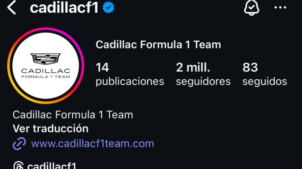 Checo Pérez rompe las redes de Cadillac