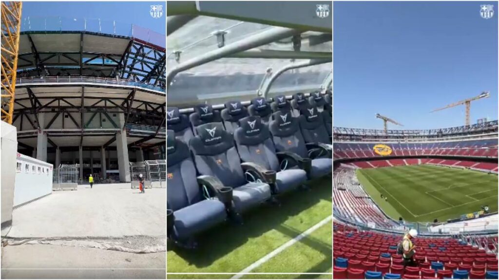 El FC Barcelona ha publicado un video en sus redes sociales donde muestra el estado de la remodelación del Camp Nou