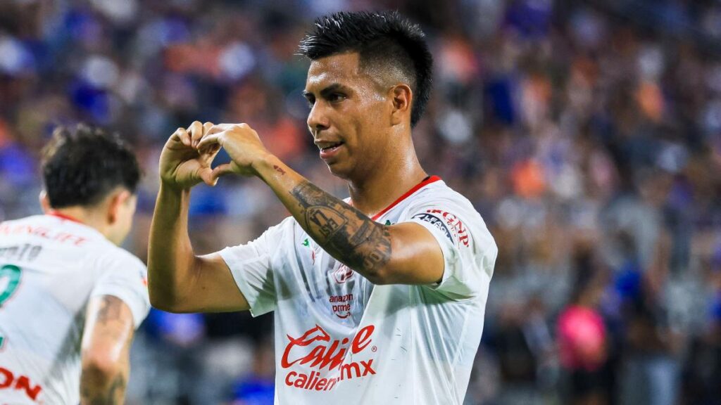 Efraín Álvarez celebra el triunfo de Chivas en la Leagues Cup 2025. IMAGN IMAGES via Reuters Connect