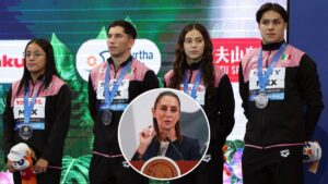 La delegación mexicana de clavados visita Palacio Nacional tras histórica actuación en Singapur 2025