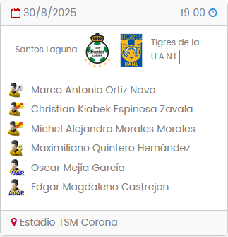 Designación Marco Antonio Ortiz para la jornada 7. Foto: fmf.mx