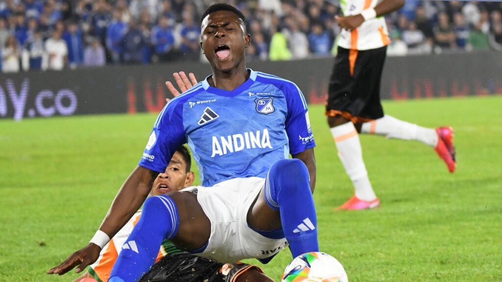 Néiser Villarreal, jugando con Millonarios. - Vizzor Image.