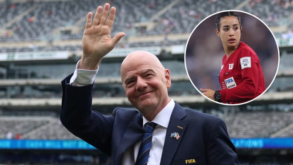 Gianni Infantino y Katia Itzel García