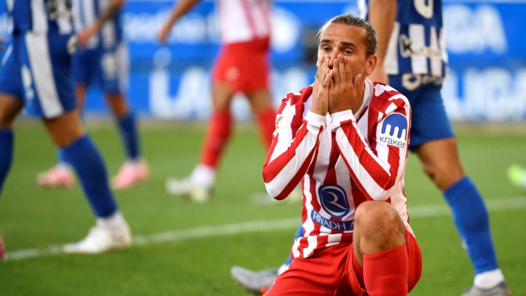 Antoine Griezmann en partido del Atlético de Madrid