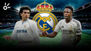 Vinicius Jr, lejos de la huella goleadora de Hugo Sánchez en el Real Madrid