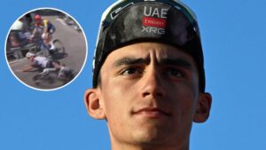 Isaac del Toro se cae en la recta final y termina 49 en la etapa 1 de la Vuelta a Burgos 2025