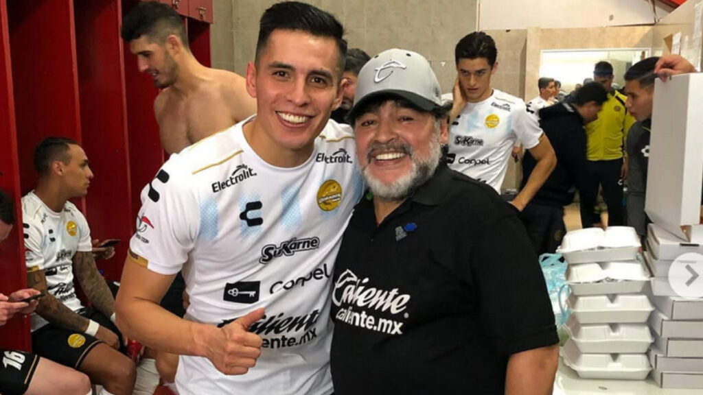 Rubio Rubín junto a Maradona. (IG Rubio Rubín)