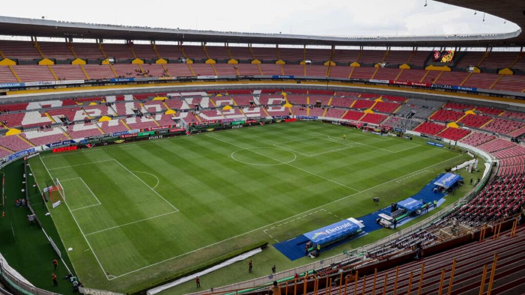 Estadio Jalisco previo a un partido de la Liga MX