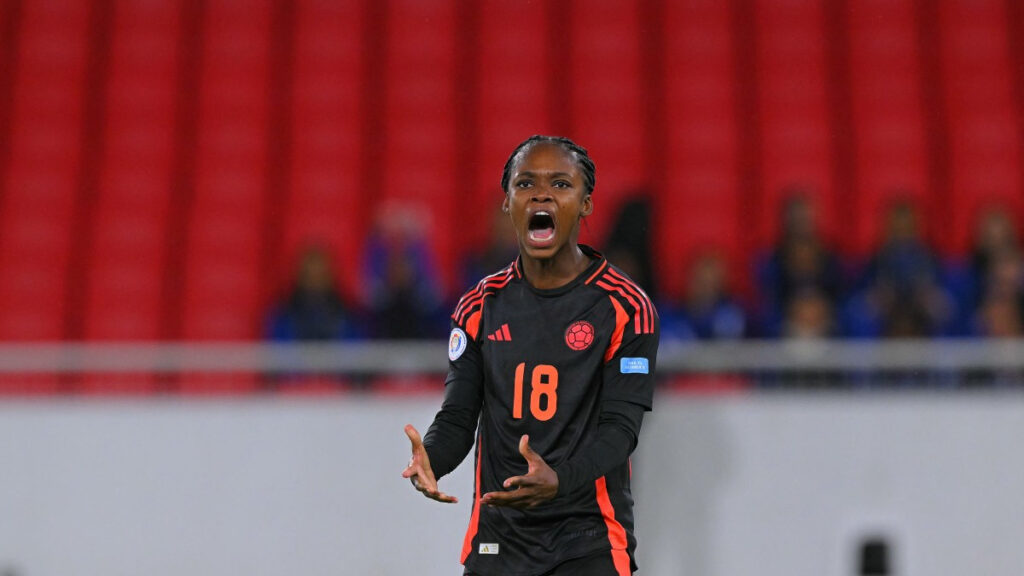Linda Caicedo, en un partido de la Selección Colombia. - AFP.