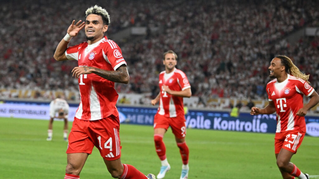 Luis Díaz celebra su gol. - Thomas Kienzle, AFP.