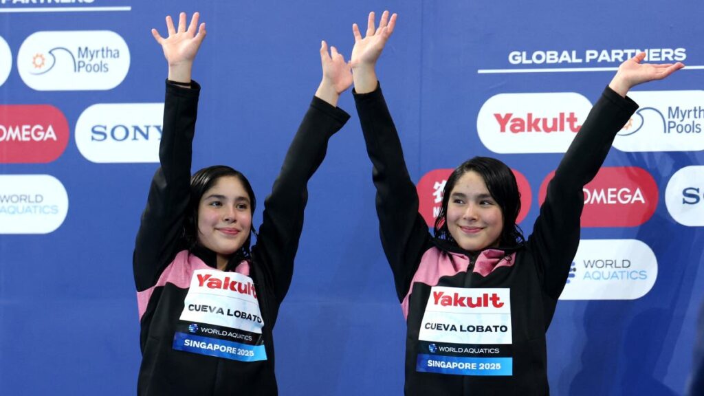 Mía y Lía Cueva ganan medalla en trampolín 1m individual de Asunción 2025