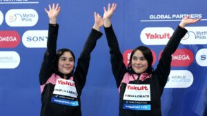 ¡Mía y Lía Cueva se vuelven a subir al podio! Las gemelas mexicanas consiguen plata y bronce en la final de trampolín 1m