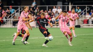 Inter Miami iguala ante el DC United sin Messi y se rezaga en la Conferencia Este