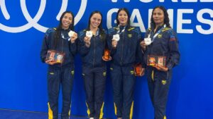 La natación con aletas colombiana pisa fuerte en los Juegos Mundiales 2025