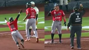 ¡Para Ripley! Bateador de Piratas de Campeche consigue jonrón ¡pero es puesto fuera en primera base!