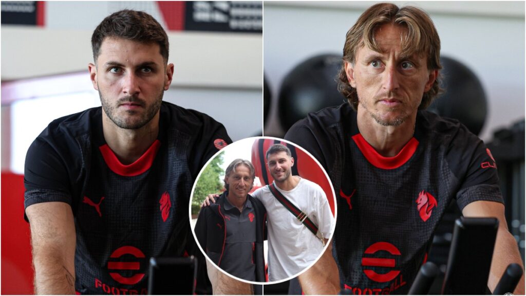 Santi Gimenez y Luka Modric comparten en su primer día como compañeros en el Milan
