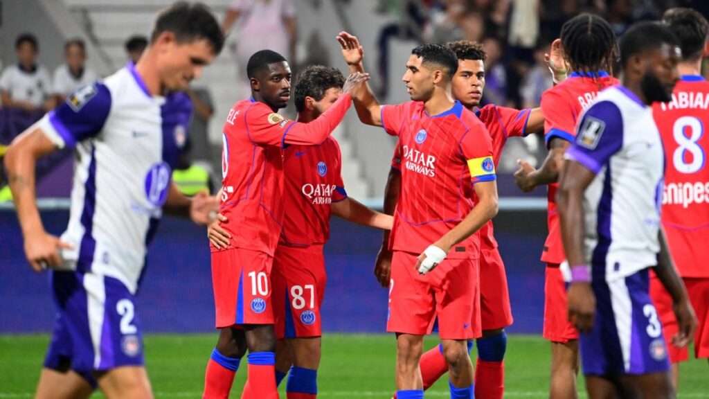 Toulouse vs PSG: El conjunto parisino golea en su visita a Toulouse gracias a un hat-trick de Neves y a un doblete de Dembélé