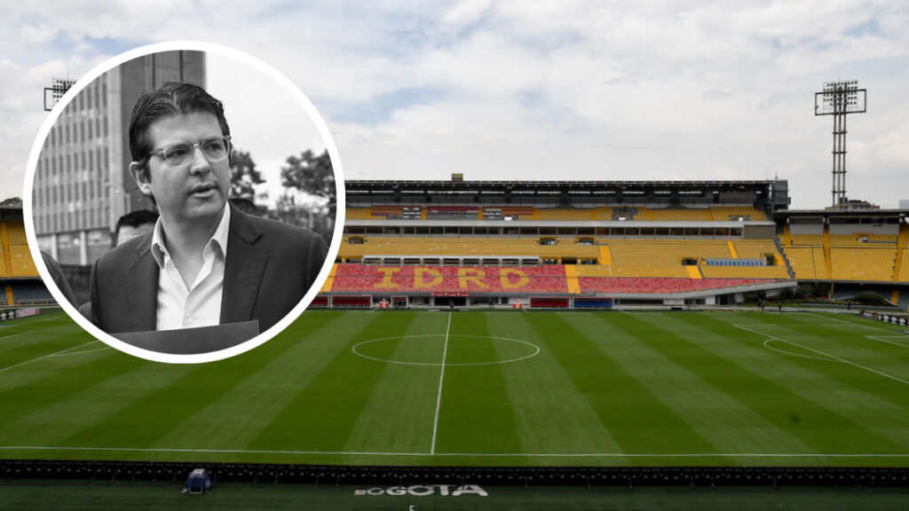 Estadio El Campín y Miguel Uribe Turbay. - Vizzor Image y Reuters.