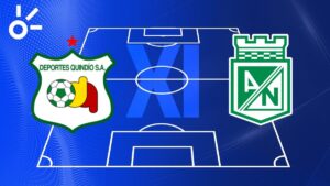 Alineaciones confirmadas del Deportes Quindío vs Atlético Nacional por la Copa BetPlay Dimayor 2025