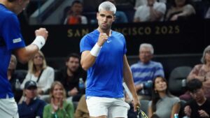 Carlos Alcaraz se estrena en la Laver Cup con victoria en dobles