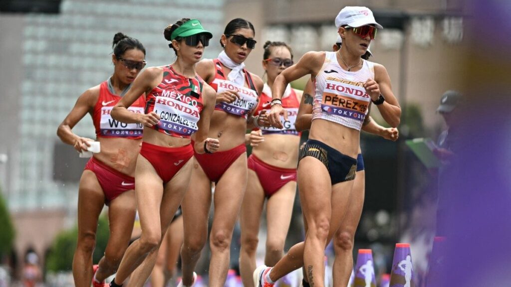 La mexicana, Alegna González se sube al podio en el Mundial de Atletismo | FONG / AFP