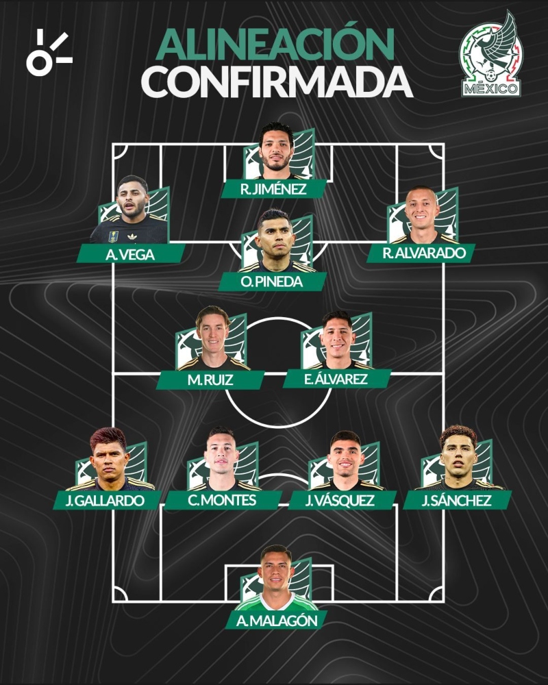 Alineación confirmada de la selección mexicana para el duelo amistoso ante Japón