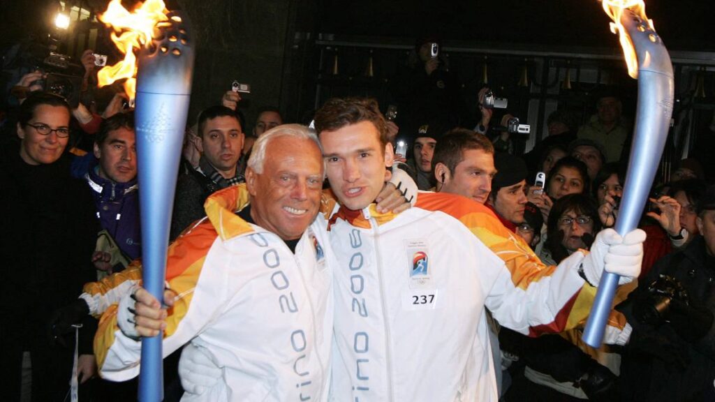 Armani en la ceremonia de Turín 2006