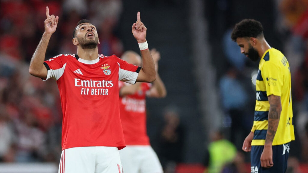 Vangelis Pavlidis celebra un gol. - Patricia de Melo Moreira, AFP.