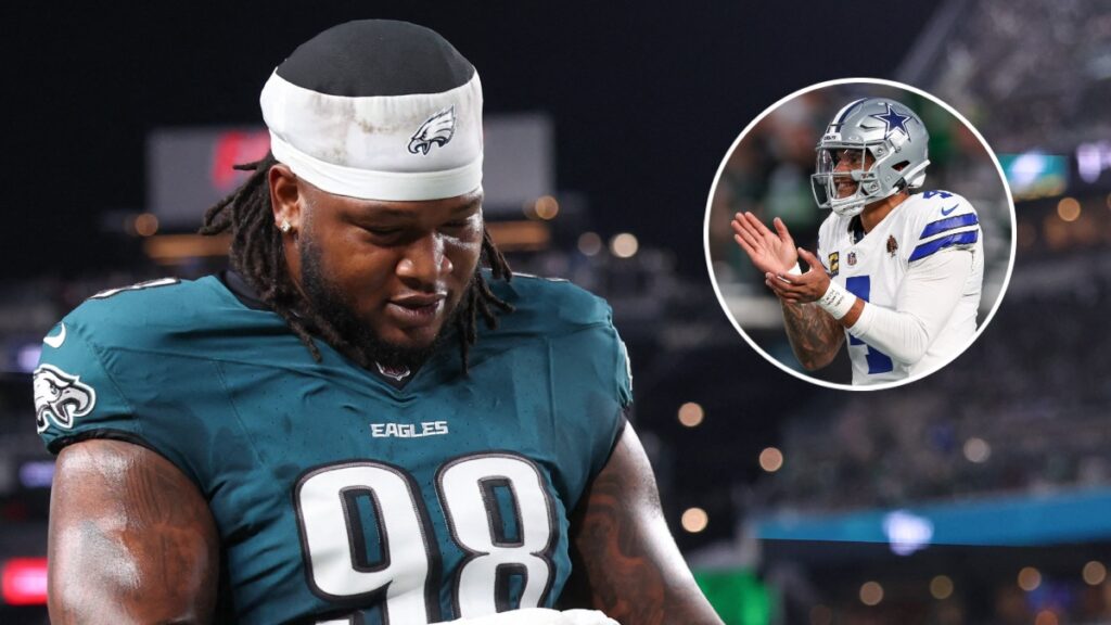 Jalen Carter y Dak Prescott | IMAGN IMAGES via Reuters Connect