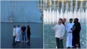Canelo Álvarez y Terence Crawford protagonizan un peculiar cara a cara sobre el agua en Las Vegas