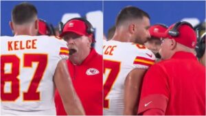 ¡Otra vez! Travis Kelce y Andy Reid protagonizan nuevo altercado