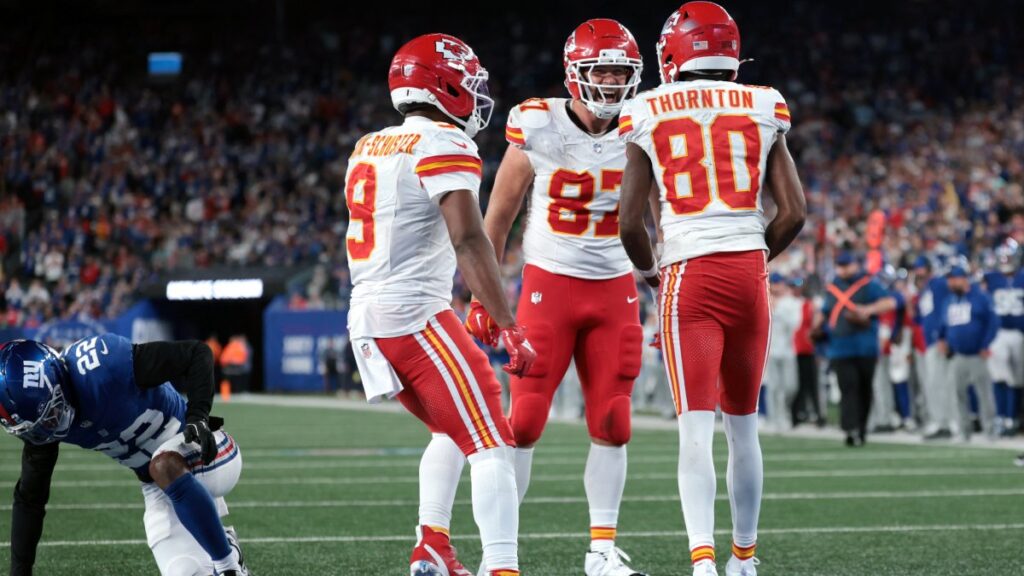 Kansas City Chiefs en festejo de victoria