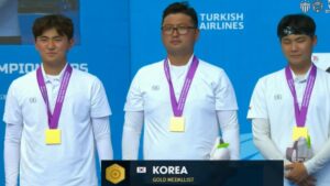 Corea del Sur domina la final por equipos varonil en el Mundial de Tiro con Arco