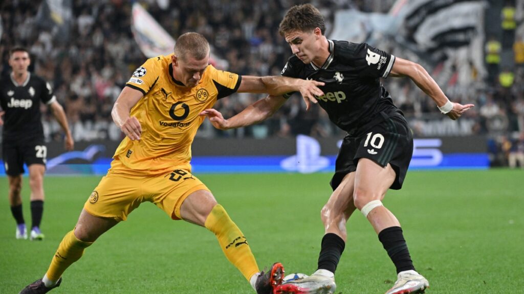 Juventus sufre pero rescata el empate ante Borussia Dortmund en el arranque de la Champions League