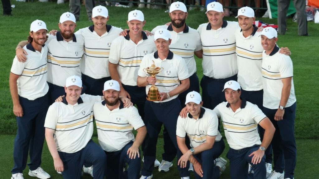 El equipo de Europa se retrataron con el trofeo