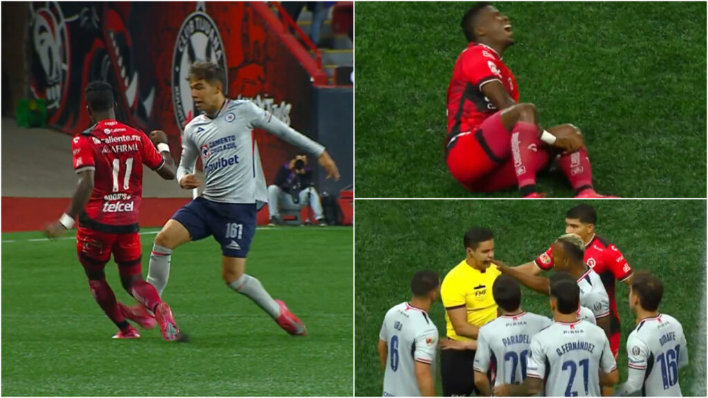 Jorge Rodarte fue expulsado en el minuto 5. Foto print video X: @somos_FOX