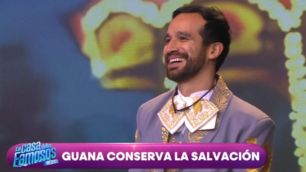 Guana en festejo de victoria en La Casa de los Famosos