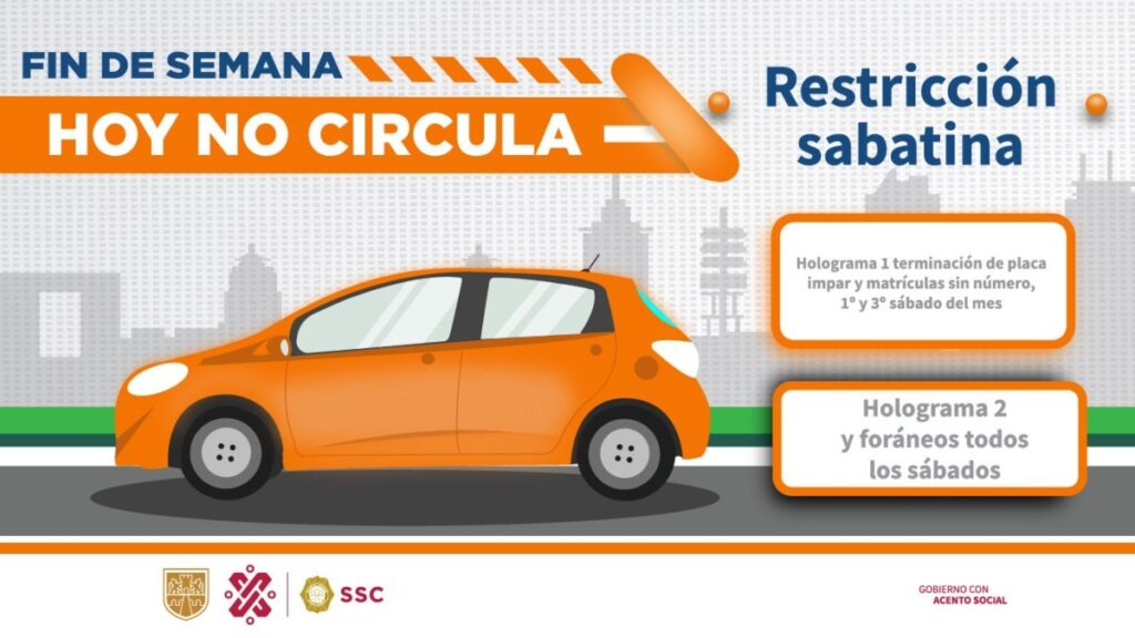 Hoy no Circula del sábado