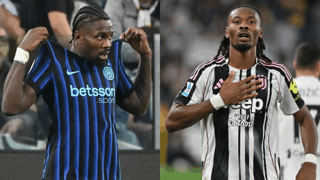 ¡En frente de su papá! Los hermanos Thuram anotaron en el Derby d'Italia