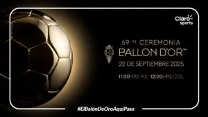 La entrega del Balón de Oro 2025, en vivo por Claro Sports