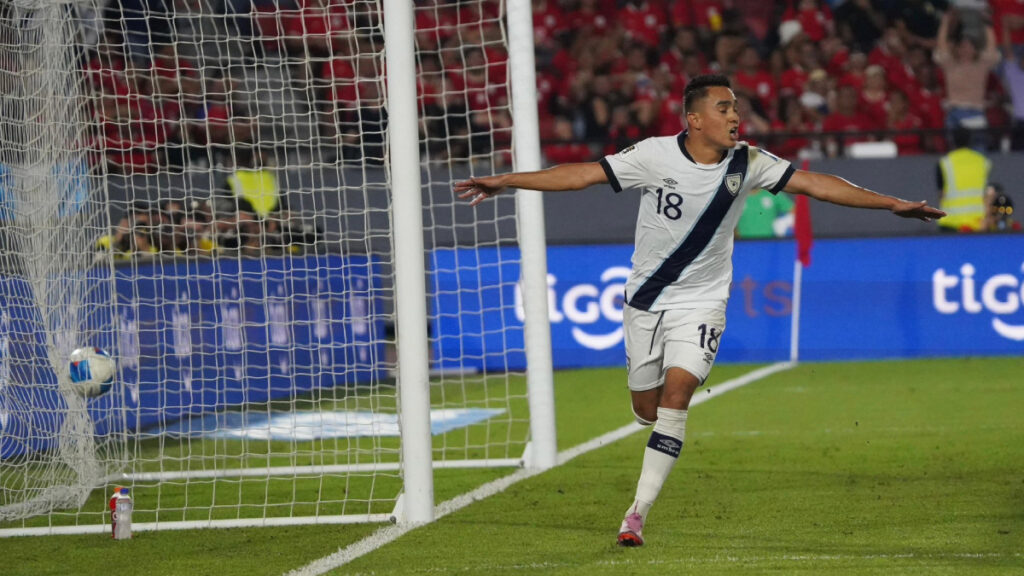 Santis marcó el gol de Guatemala frente a Panamá. (FFG)