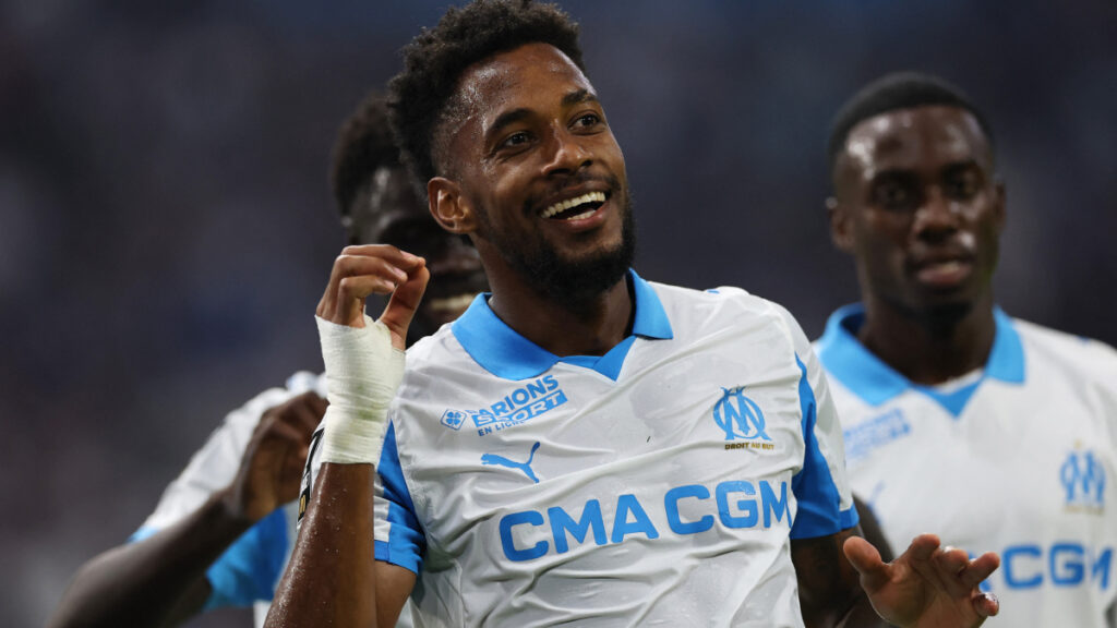 Murillo celebra el sexto de la noche ante Le Havre. (Reuters)