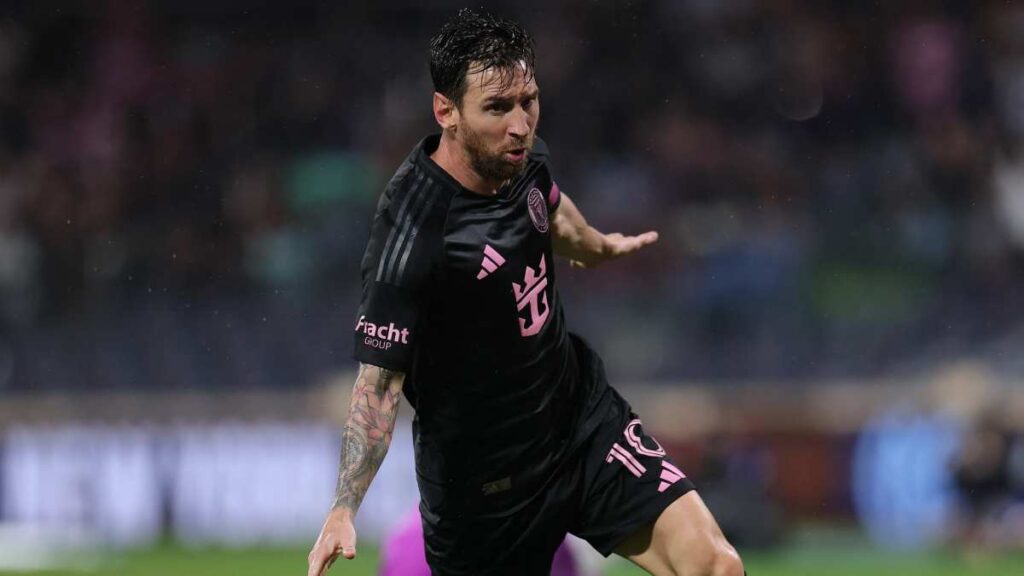 Messi celebra el doblete ante el NYCFC. DUSTIN SATLOFF / GETTY IMAGES NORTH AMERICA / Getty Images via AFP