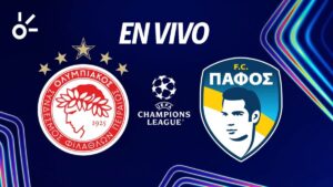 Olympiacos vs Pafos, en vivo el partido de la jornada 1 de la Champions League 2025