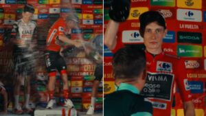 La Vuelta a España 2025 baja el telón con un podio improvisado: ¡En el estacionamiento de un hotel!