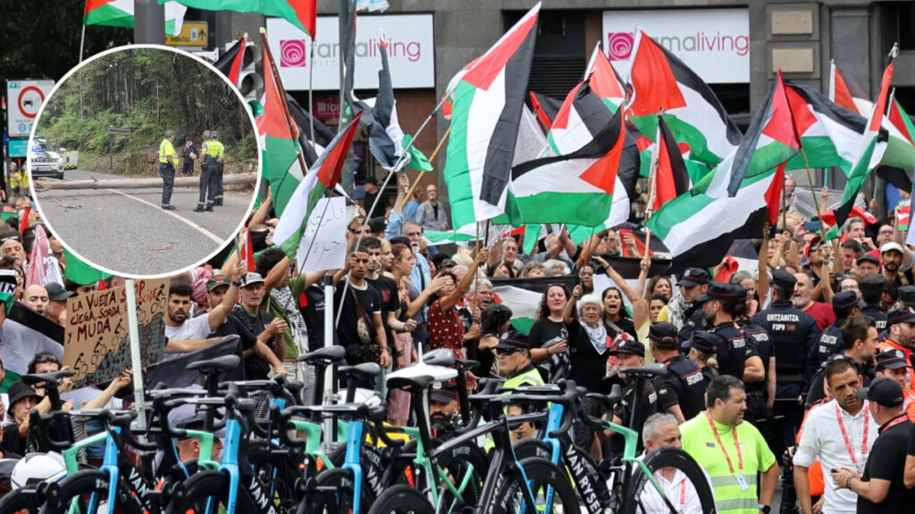 Protestas en Galicia obligan a recortar la etapa 16 de La Vuelta a España