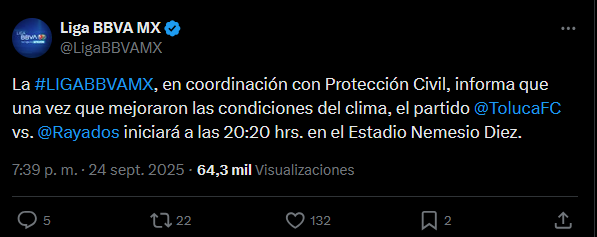 Comunicado de la Liga MX. Foto X: Liga BBVA MX
@LigaBBVAMX