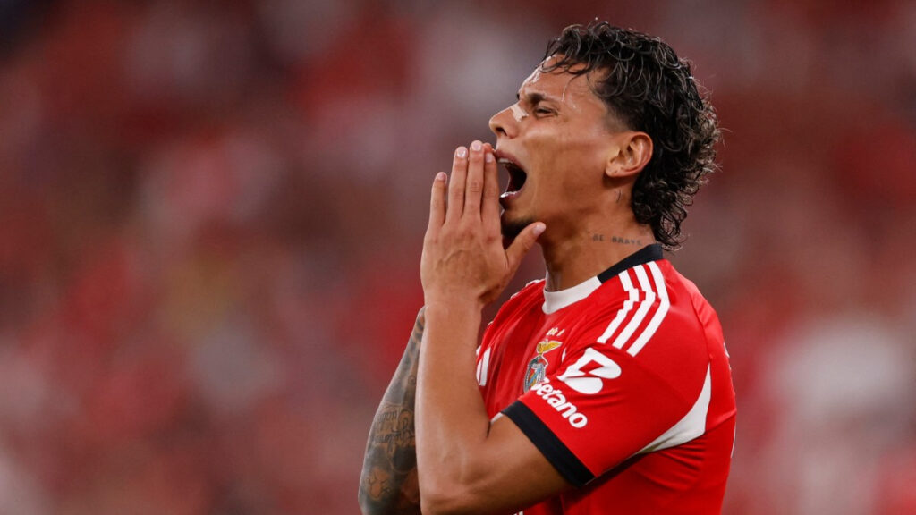 Ríchard Ríos, en un partido del Benfica. - Felipe Amorim, AFP.