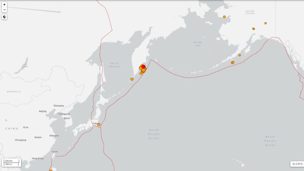 Rusia sufrió uno de los sismos registrados en este día